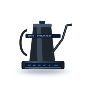 COSORI Electric Gooseneck Kettle with 5 Variable Temperature Presets 100% Stainless Steel